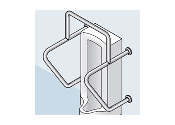 バリアフリー手摺（ストール小便器手摺）