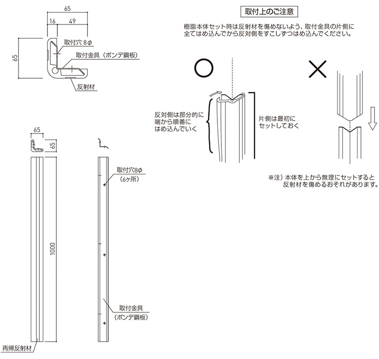 衝撃特価 3M ＤＧコーナーガード 反射材付 サイズ