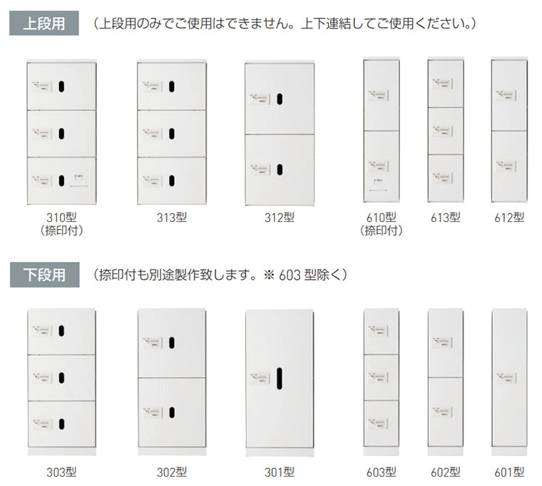 宅配ボックス（ダイヤル錠式）SK-CBX-401/-402/-403/-410/-412/-413-WC,SK-CBX-701/-702/-703/-710/-712/-713-WC